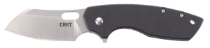 CRKT 5315G Pilar Large 2.67" Folding Plain Satin 8Cr14MoV SS Blade/Black G10/SS Handle Includes Pocket Clip
