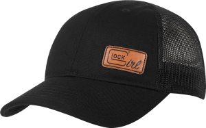 Glock AP96239 Ponytail Hat  Black Leather Glock Girl Patch