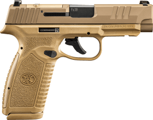FN 66101760 Reflex XL MRD Micro-Compact Frame 9mm 18+1 3.80" Black Target Crown Steel Barrel  Flat Dark Earth PVD Optic Cut/Serrated Stainless Steel Slide & Polymer Frame w/Picatinny Rail Interchangeable Backstrap Grip