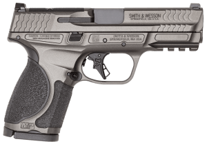 Smith & Wesson 14101 M&P M2.0 Compact Frame 9mm Luger 15+1 4" Black Armornite Steel Barrel  Tungsten Gray Cerakote C.O.R.E. Optic System Stainless Steel Slide  Tungsten Gray Cerakote Aluminum Frame w/Picatinny Rail  Textured Grip  No Thumb Safety