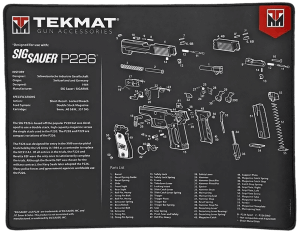 TekMat TEKR20SIGP226 Sig Sauer P226 Ultra 20 Cleaning Mat Black/White Rubber 15" x 20"