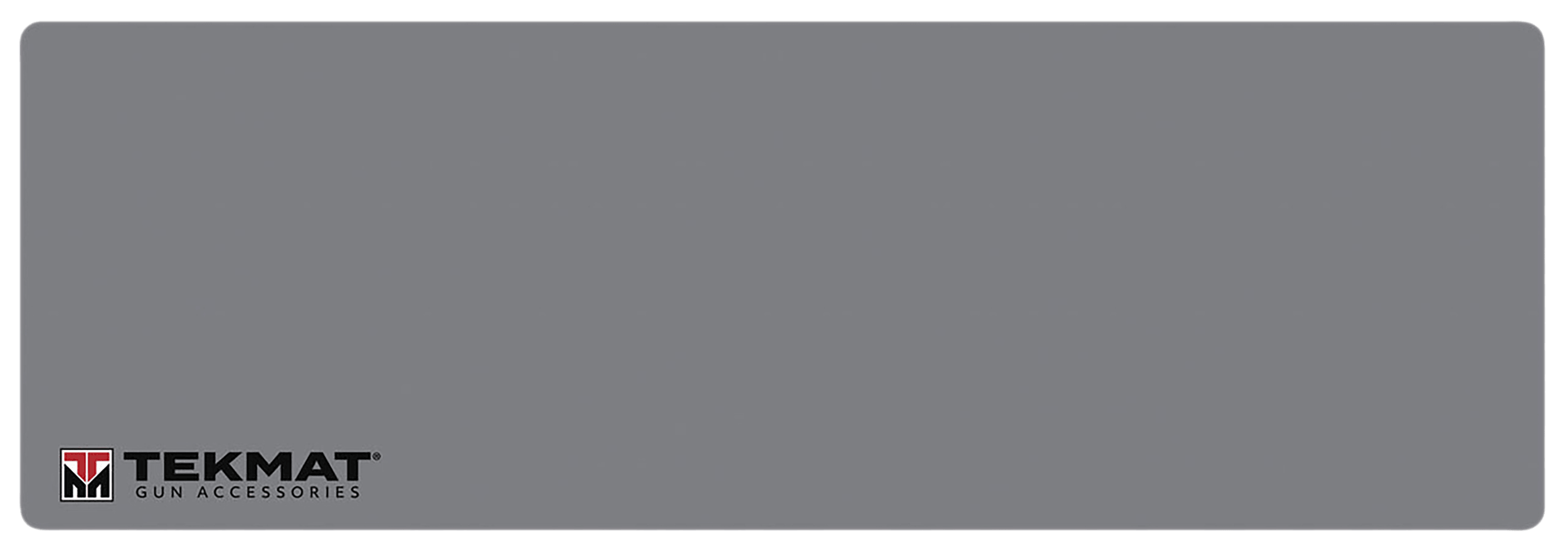 TekMat TEKR36TMLOGOGY Cleaning Mat Gray Rubber 12" x 36" TEKMAT Logo Illustration