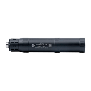 Gemtech 12711 Lunar-9  9mm Luger 1.40" Black Hardcoat Anodized Aluminum 1/2"-28 tpi