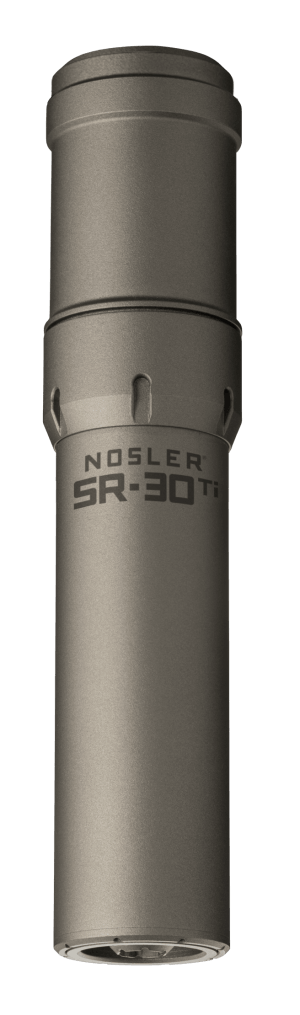 Nosler 90647 SR-30TI 30 Cal 1.74" Gray Finish Made of Titanium with 5/8" 24 tpi Thread Pattern
