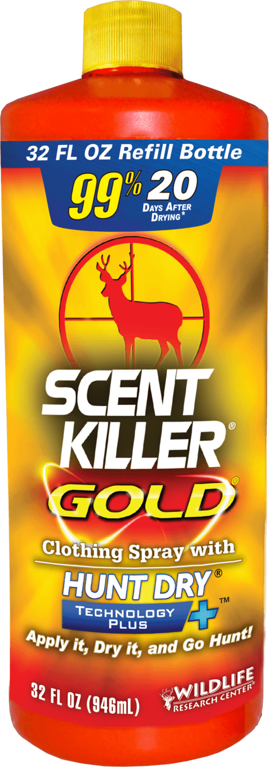 Wildlife Research 1261 Scent Killer Gold Spray Refill Odorless Scent 32 oz Bottle