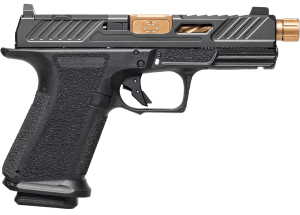Shadow Systems SS1083 MR920 Elite *MA Compliant 9mm Luger 10+1 Bronze TICN Match Grade/Spiral Threaded Barrel  Black Cerakote Optic Cut/Serrated/Window Cut Steel Slide  Black Polymer Frame w/Beavertail & Picatinny Rail  Interchangeable Backstrap Grip