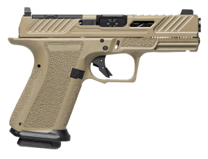 Shadow Systems SS1088 MR920 Elite *MA Compliant 9mm Luger 10+1 Black Nitride Match Grade Spiral Barrel  Flat Dark Earth Cerakote Optic Cut/Serrated/Window Cut Steel Slide  FDE Polymer Frame w/Beavertail & Picatinny Rail  Interchangeable Backstrap Grip