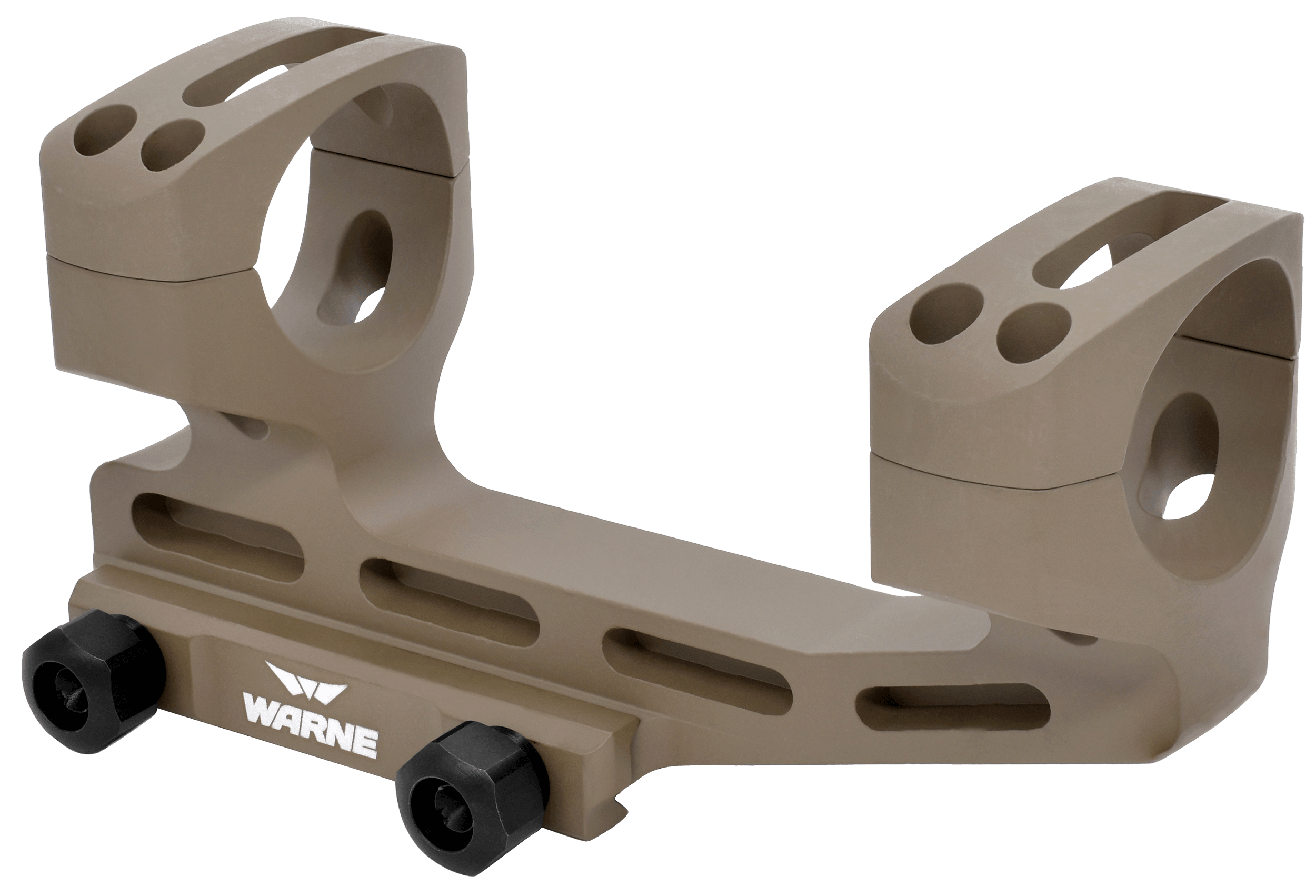 Warne LRSKEL1DE Skeletonized Scope Mount/Ring Combo Extended Dark Earth Aluminum 1" Tube MSR 20 MOA