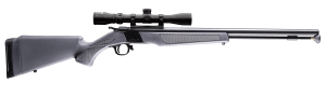 CVA PR2119SCP Wolf w/Optic 50 Cal 24" Blued Steel Barrel & Drilled & Tapped Steel Receiver  Fixed Stealth Gray Synthetic Stock  KonusShot 3-9x32mm