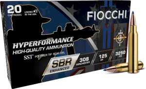 Fiocchi 308SBRA Hyperformance 308Win 125gr Super Shock Tip 20 Per Box/10 Case