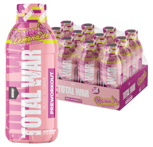 Redcon1 RC1TWRTDPL12 Total War Ready to Drink Pink Lemonade 12 Pack