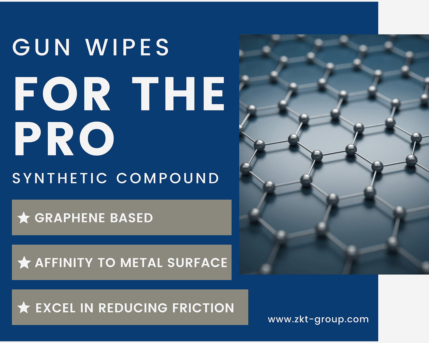 ZKT Group Prepackaged Graphene-Based Lube Saturated Gun Wipes (25-Pack) - Image 7