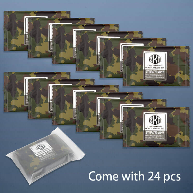 ZKT Group Prepackaged Graphene-Based Lube Saturated Gun Wipes (25-Pack) - Image 2