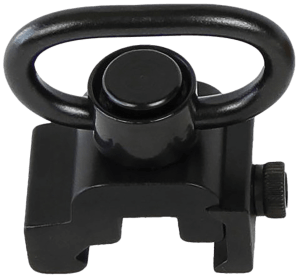 Bulldog BD886 Deluxe Push Button Swivel Black 1.25" Steel QD Rail Mount