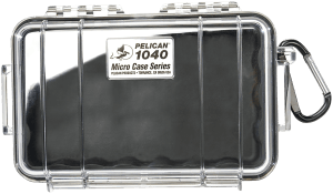 Pelican 1040025100 Micro Case  Black/Clear Polycarbonate 7.50" Long
