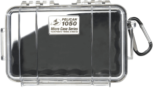 Pelican 1050025100 Micro Case  Black/Clear Polycarbonate 7.99" Long