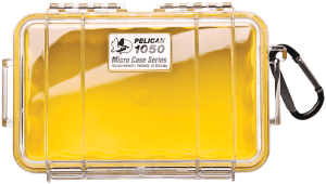 Pelican 1050027100 Micro Case  Yellow/Clear Polycarbonate 7.99" Long