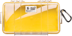 Pelican 1060027100 Micro Case  Yellow/Clear Polycarbonate 9.88" Long