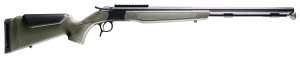 CVA PR2048NM Optima  50 Cal 26" Black Nitride Fluted Barrel  0 MOA Picatinny Rail  Black Steel Receiver  Fixed OD Green Synthetic Stock