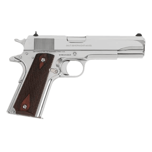 Colt Mfg O1073BSTS Government  9mm Luger 9+1 5" Stainless National Match Barrel  Serrated Slide  Stainless Stainless Steel Frame w/Beavertail  Checkered Blue G10 Grip  Ambidextrous