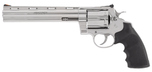 Colt Mfg ANACONDASP8RTS45C Anaconda  45 Colt (Long Colt) 6rd Shot 8" Stainless Vent Rib Barrel  Cylinder & Frame  Black Grip