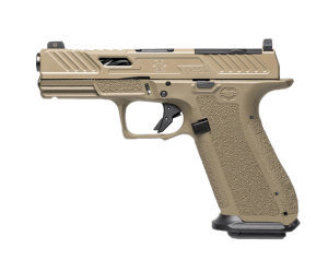 Shadow Systems SS3052CA XR920 Elite *CA Compliant 9mm Luger 10+1 5" Black Nitride Match Grade/Spiral Fluted Barrel  FDE Cerakote  Optic Cut/Serrated/Window Cut Stainless Steel Slide  Flat Dark Earth Polymer Frame w/Beavertail & Picatinny Rail