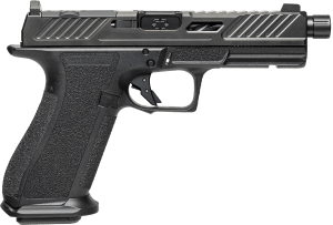 Shadow Systems SS-2010-B DR920 Elite Full Size 9mm Luger 17+1  5" Black Nitride Match Grade/Spiral Fluted/Threaded Barrel & Black Nitride Optic Cut/Serrated/Window Cut Stainless Steel Slide  Black Polymer Frame w/Picatinny Rail  Blemished