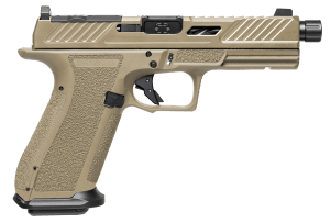 Shadow Systems SS-2022-B DR920 Elite 9mm Luger 17+1 4.50" Black Nitride Match Grade Spiral Threaded Barrel  Flat Dark Earth Cerakote Optic Cut/Serrated/Window Cut Steel Slide  FDE Polymer Frame w/Beavertail & Picatinny Rail  Blemished