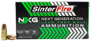SinterFire Inc SF9100NXG Next Generation (NXG) 9mmLuger 100gr Lead Free Ball 50 Per Box/20 Case