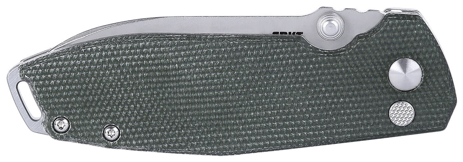 CRKT 2495GR SQUID XM 2.95" Folding Plain Stonewashed D2 Steel Blade Green Micarta Handle - Image 3