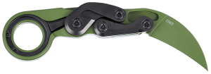 CRKT 4040BG Provoke 2.41" Folding Karambit Plain Bright Green Cerakote D2 Steel Blade Bright Green Cerakote Aluminum Handle