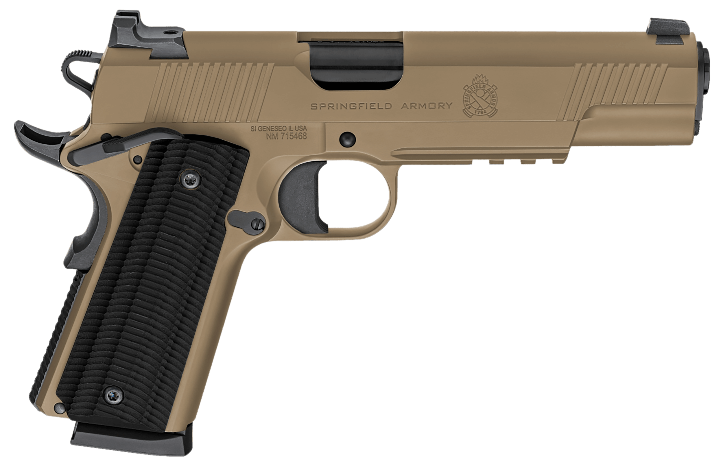 Springfield Armory PO9230CBAOS-PKG 1911 Operator AOS Gear Up Pkg 45 ACP 8+1 5" Black Match Grade Barrel Coyote Brown Cerakote Carbon Steel Optic Ready/Serrated Slide & Frame w/Beavertail & Picatinny Rail Black G10 Grip 4 Mags & Case
