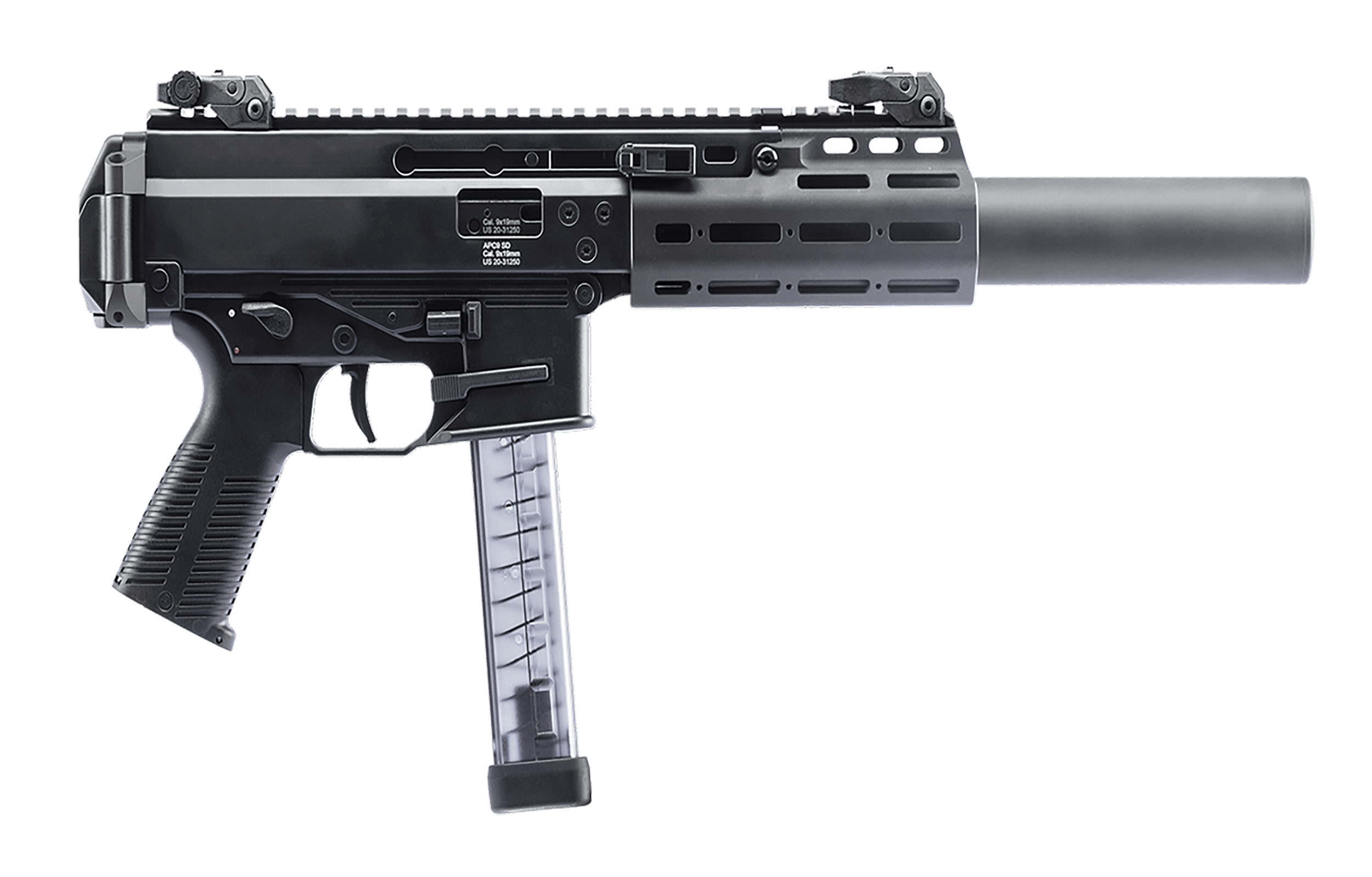 B&T Firearms BT36046USKIT APC9 SD Pro 9mm Luger 33+1 Picatinny Rail Polymer Ambidextrous