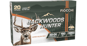 Fiocchi 3006BHC Backwoods Hunter 30-06Springfield 150gr Copper Hollow Point 20 Per Box/10 Case