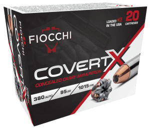 Fiocchi 380CCWA CovertX 380ACP 95gr Jacketed Hollow Point 20 Per Box/10 Case