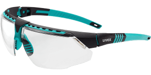 HOW S2880HS UVEX AVATAR BLK/TEAL SAFETY GLASSES
