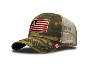 Hornady Gear 33300 Trucker  Camo American Flag Patch