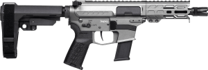 CMMG 45A150FTNG Banshee FE MkG 45 ACP 13+1 5" Black Nitride Threaded Barrel  M-LOK Handguard  Titanium Cerakote Aluminum Receiver w/Picatinny Rail  Black Polymer CMMG RipBrace  CMMG Zeroed Grip