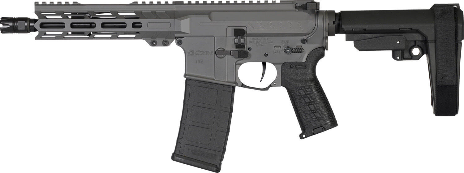 CMMG 30AF20ATNG Banshee Mk4 300 Blackout 30+1 8" Black Nitride Threaded Barrel M-LOK Handguard Tungsten Cerakote Aluminum Receiver w/Picatinny Rail Black Polymer CMMG RipBrace CMMG Zeroed Grip - Image 2