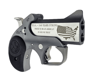 Bond Arms BA30TH-45LC/410 30th Anniversary 45 Colt (Long Colt)/410 Gauge 2 Shot 3" Engraved Matte Stainless Steel Barrel & Rough Matte Stainless Steel Frame Black Rubber Grips