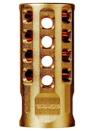 Tapco TAP22032 Muzzle Brake Gold Anodized Aluminum 1/2"x28 Threads 2" OAL .920" Diameter 22LR