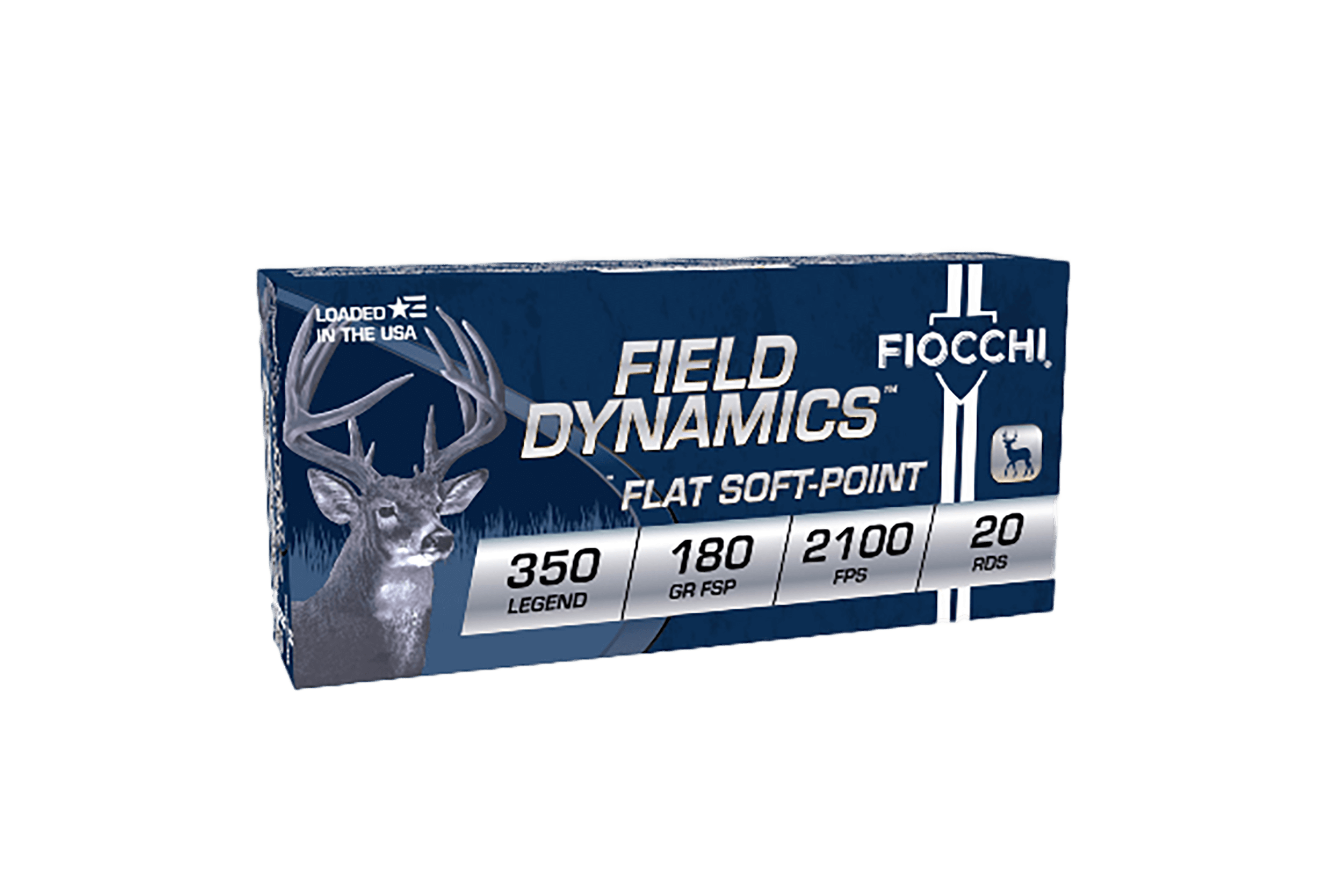 Fiocchi 350LB Field Dynamics 350Legend 180gr Flat Soft Point 20 Per Box/10 Case