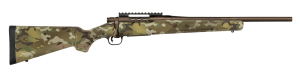 Mossberg 28278 Patriot  Compact 6.5 Creedmoor 4+1 18" Patriot Brown Cerakote Threaded Bull Barrel  Patriot Brown Cerakote Steel Receiver w/Picatinny Rail  MultiCam Fixed Synthetic Stock