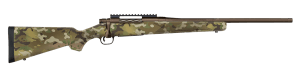Mossberg 28284 Patriot  Compact 7mm PRC 3+1 20" Patriot Brown Cerakote Threaded Bull Barrel  Patriot Brown Cerakote Steel Receiver w/Picatinny Rail  MultiCam Fixed Synthetic Stock