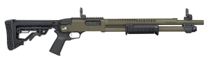 Mossberg 50759 590R  12 Gauge Pump 3" 6+1 18.50" OD Green Cerakote Heat Shield Barrel  OD Green Cerakote Steel Receiver  AR Mil-Spec Adjustable Black Synthetic Stock  Black Polymer Magpul Grip