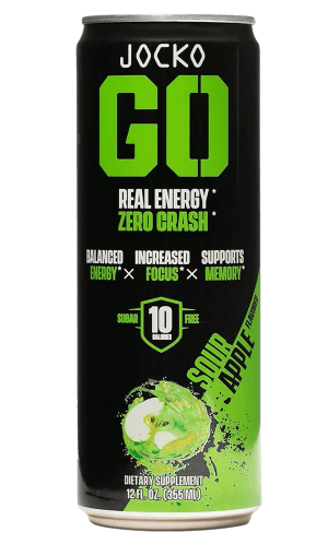 Jocko Fuel 29003 Sour Apple Energy Drinks 12oz 12Pack