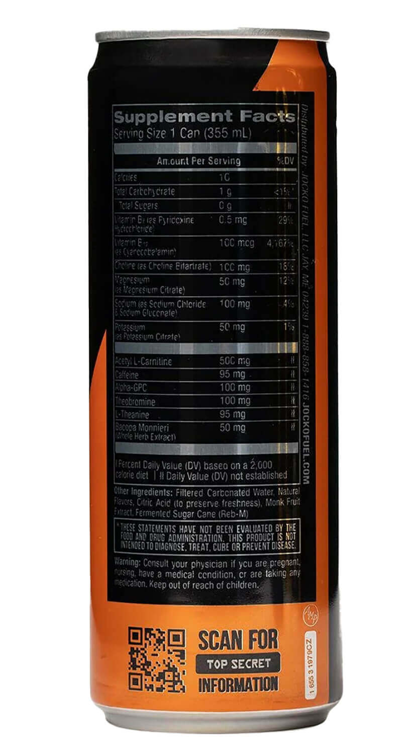 Jocko Fuel 33920 Orange Energy Drinks 12oz 12Pack - Image 2