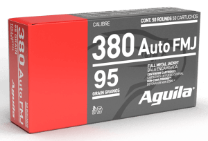 Aguila 1E802380 380ACP 95gr Full Metal Jacket 50 Per Box/10 Case
