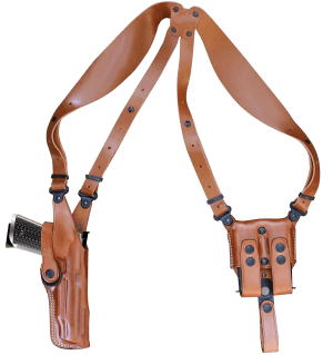 1791 Gunleather NSS2.4CBRVR Optic Ready Shoulder Vertical Brown Fits Sig P320 Right Hand