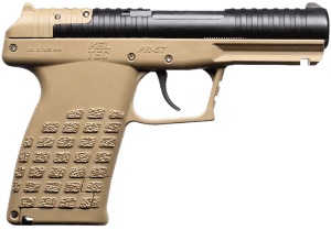 Kel-Tec PR57TAN PR-5.7 Compact Frame 5.7x28mm 20+1 4" Black Steel Barrel Tan Optic Ready/Serrated Slide Tan Frame & Textured Grip